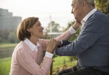 Seniors and family members, Love and caring for each other